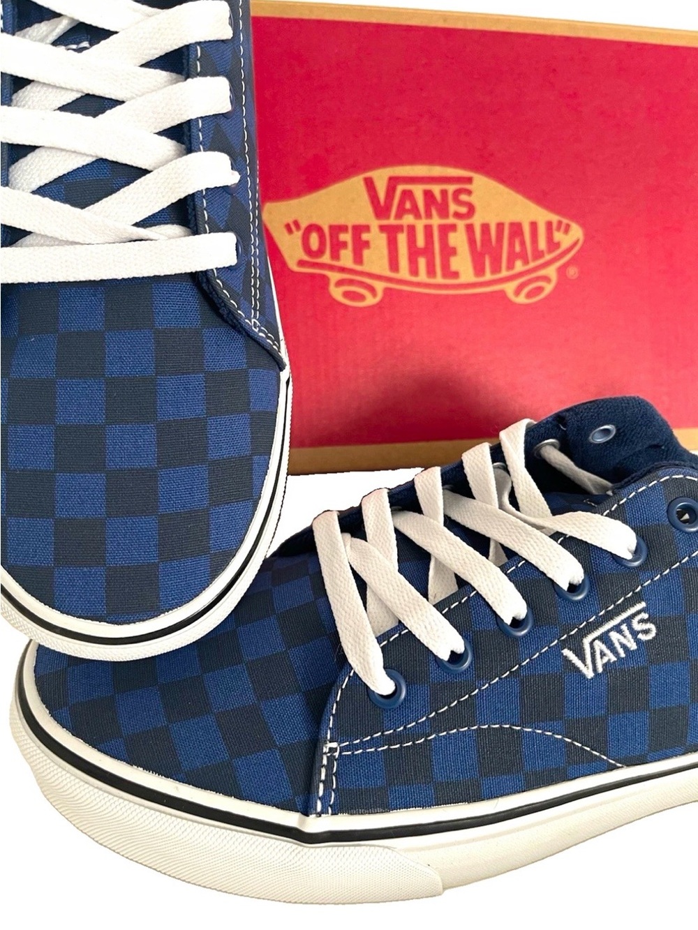 Vans Seldan Tonal Check Men's Size 10.5 Dress Blues Navy Skate Shoes VN000CSSLKZ